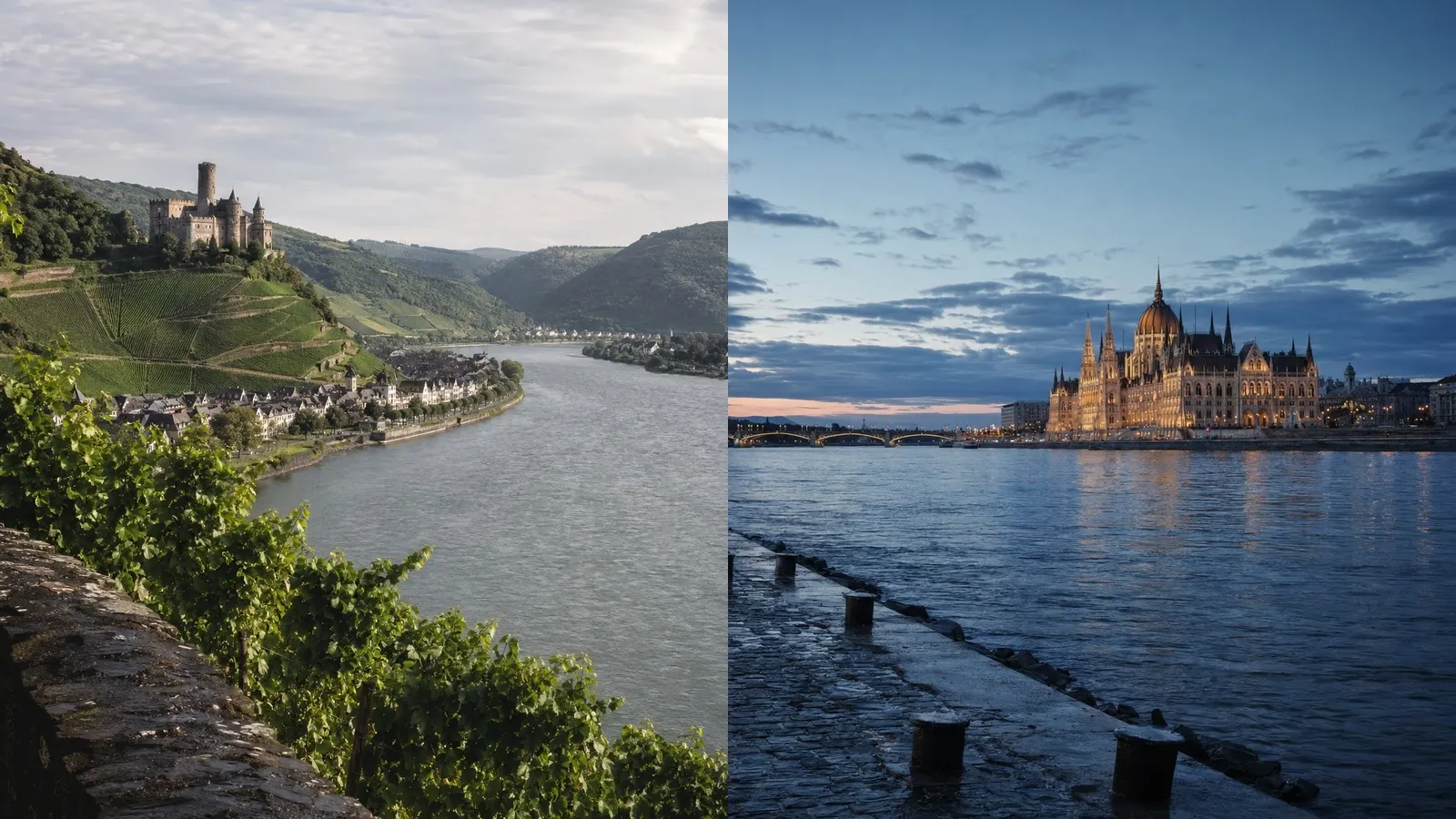 Comparaison éditoriale entre la vallée du Rhin et Budapest sur le Danube