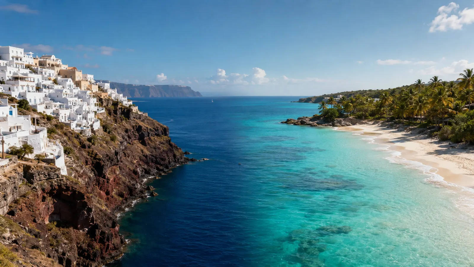 Comparaison éditoriale entre une côte méditerranéenne et une baie tropicale des Caraïbes