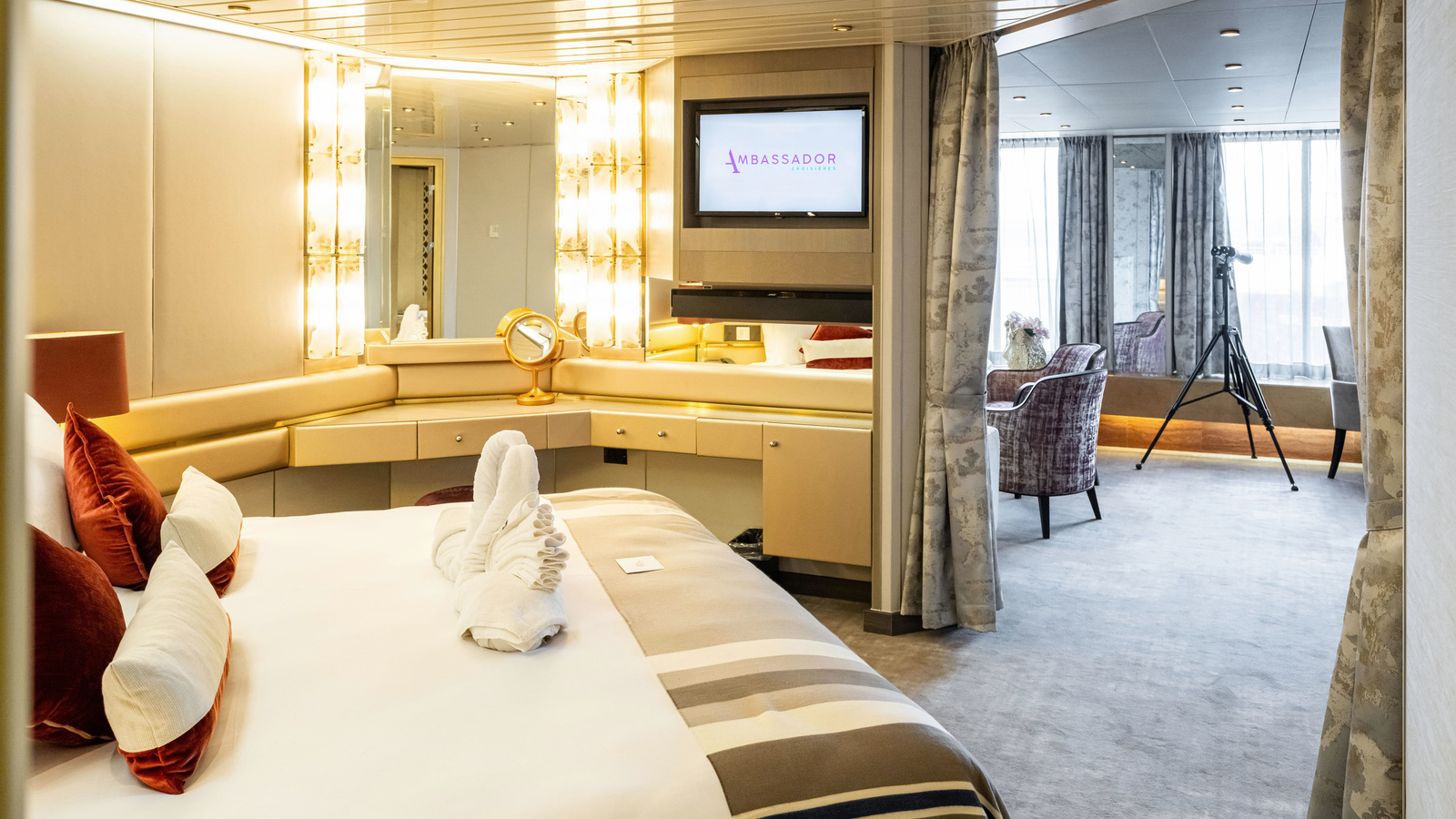 Cabine à bord de Renaissance pour une croisière vers l’Islande au départ de Dunkerque