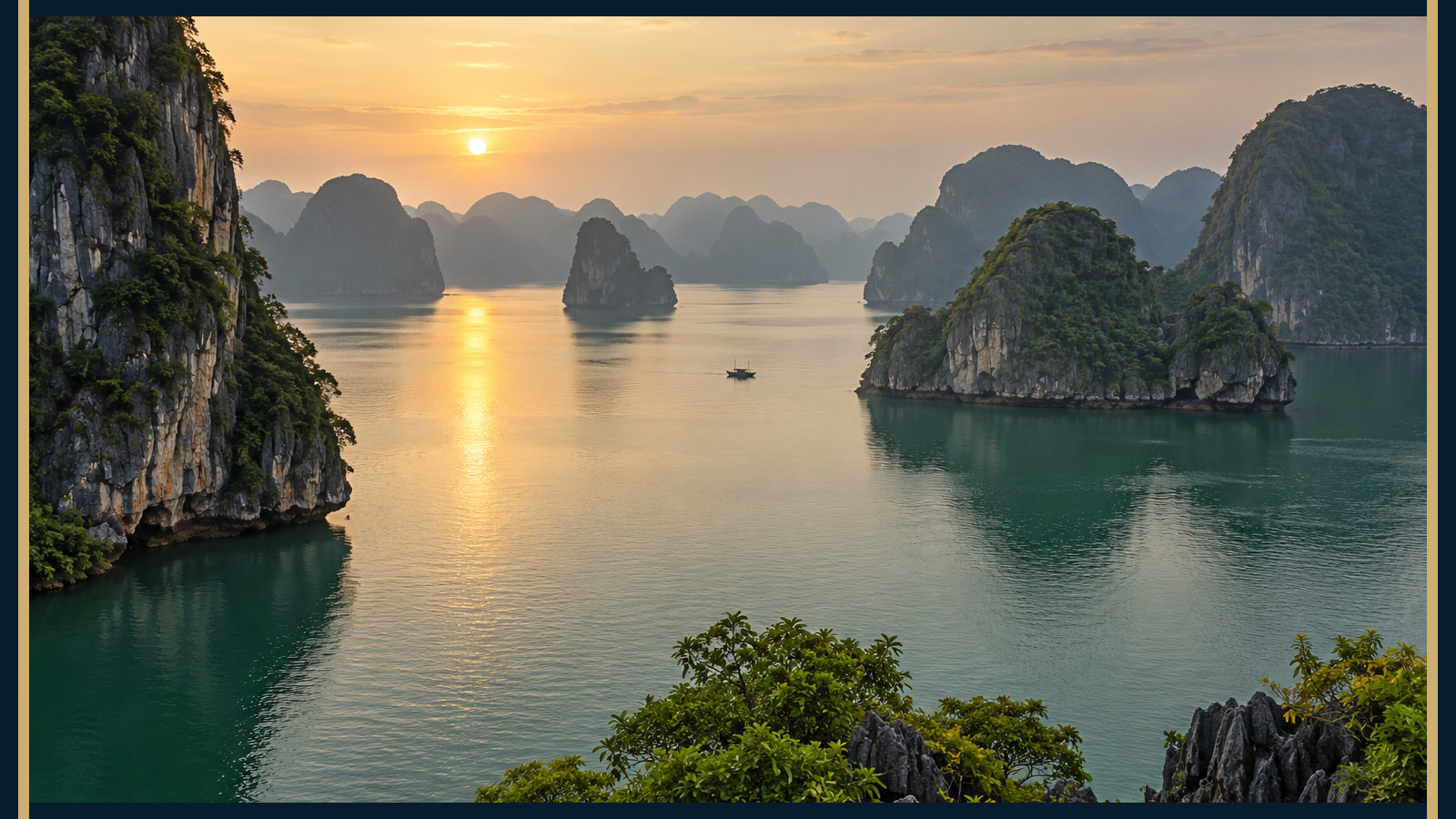 Tours calcaires et eau calme dans la baie d’Hạ Long au Vietnam